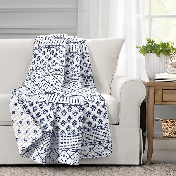 Lush Decor Monique Stripe Throw Blanket On Sale Bed Bath