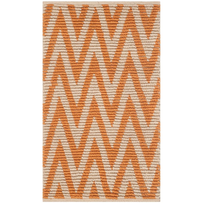 SAFAVIEH Handmade Cape Cod Marylaure Coastal Jute Rug - 2'3" x 3'9" - Natural/Orange