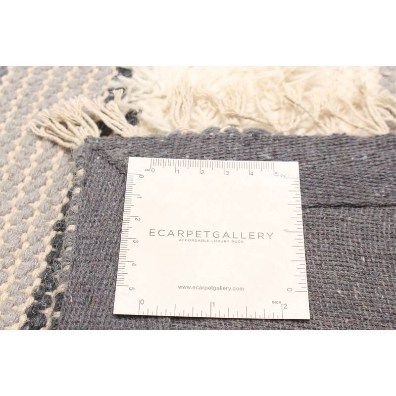 ECARPETGALLERY Hand Tufted Timeless Cream Wool Rug - 5'2 x 8'1