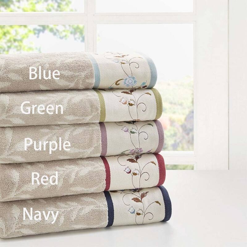 Cotton Jacquard 6 Piece Towel Set