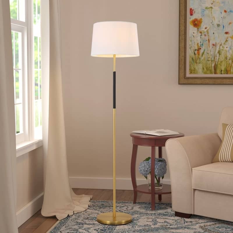 57.8" Mid-Century Metal Floor Lamp, Brass Lamps with Dimmer Switch