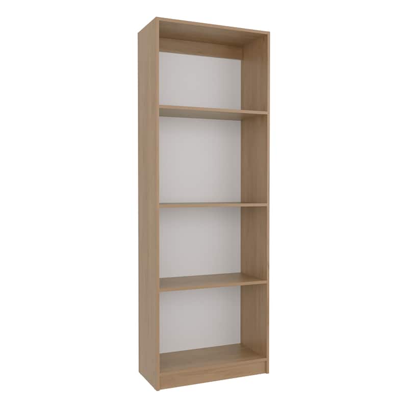 4 Shelves, Modern Display Unit For Books And Decor For Living Rooms,Office Or Bedroom,Natural Oak