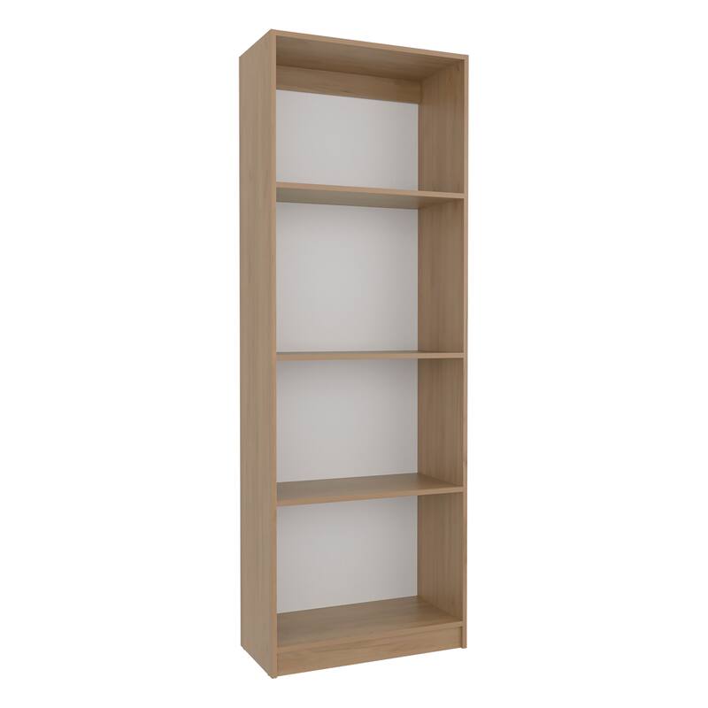 Anmytek 4-Shelf Modern Display Bookshelf Natural Oak for Living Room Office Bedroom
