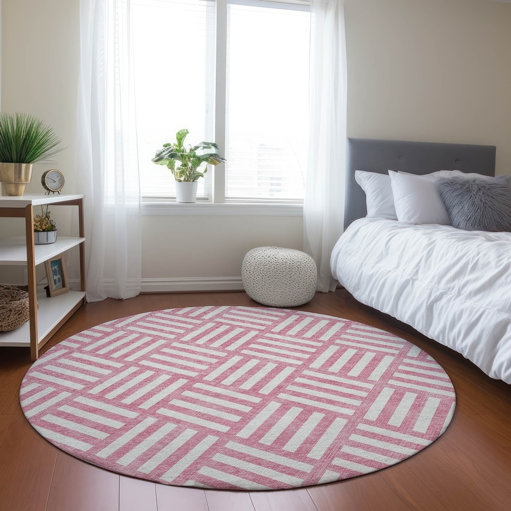Machine Washable Indoor/ Outdoor Chantille Geo Modern Rug
