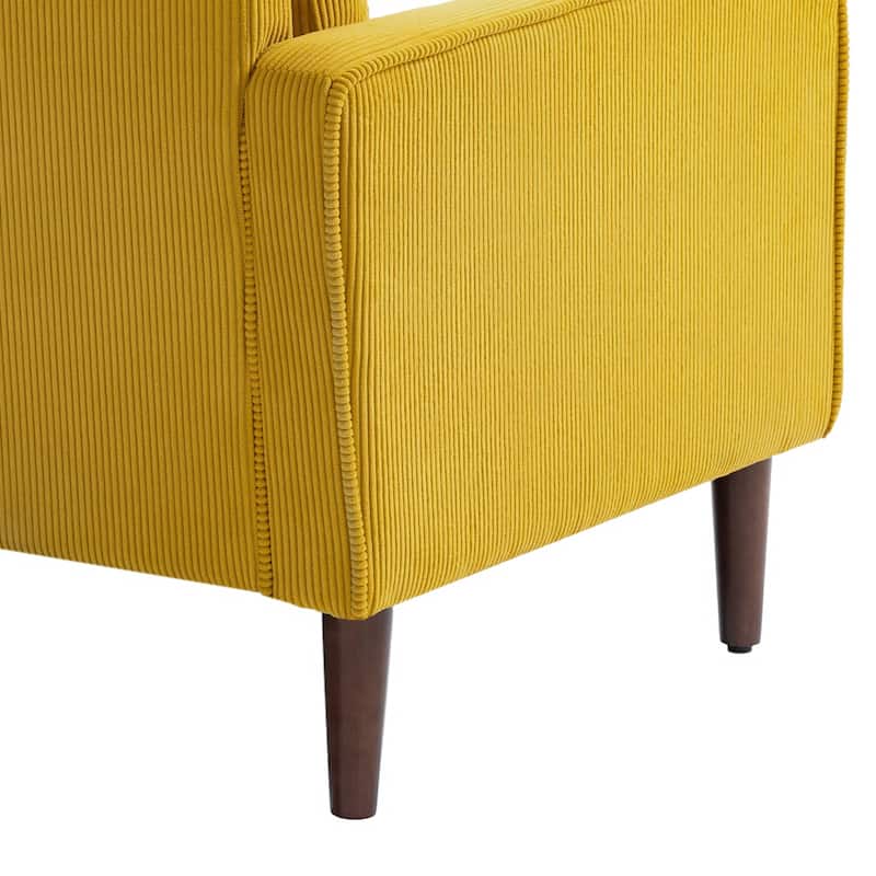 62.5'' W Corduroy Couch Upholstered Square Arm Sofa