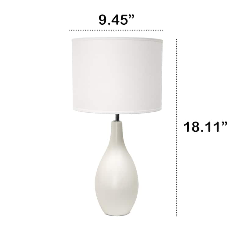 18.11" Standard Dewdrop TableLamp with Matching Fabric Shade