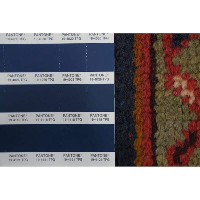 Hand Knotted Oriental 100% Wool Carpet Transitional Geometric Oranges & Rust Oushak Area Rug - 8' 1'' X 5' 6''