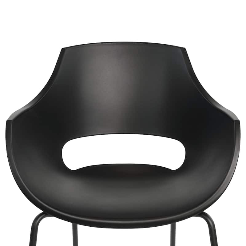 Furnish Theory Urban-ML Pro Indoor/Outdoor Stackable Dining Armchairs Polypropylene Shell & Powder-Coated Steel Legs (Set of 2)