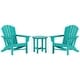preview thumbnail 84 of 96, Altura Classic Outdoor Eco-Friendly All Weather Adirondack Chairs with Side Table (3-Piece Set)