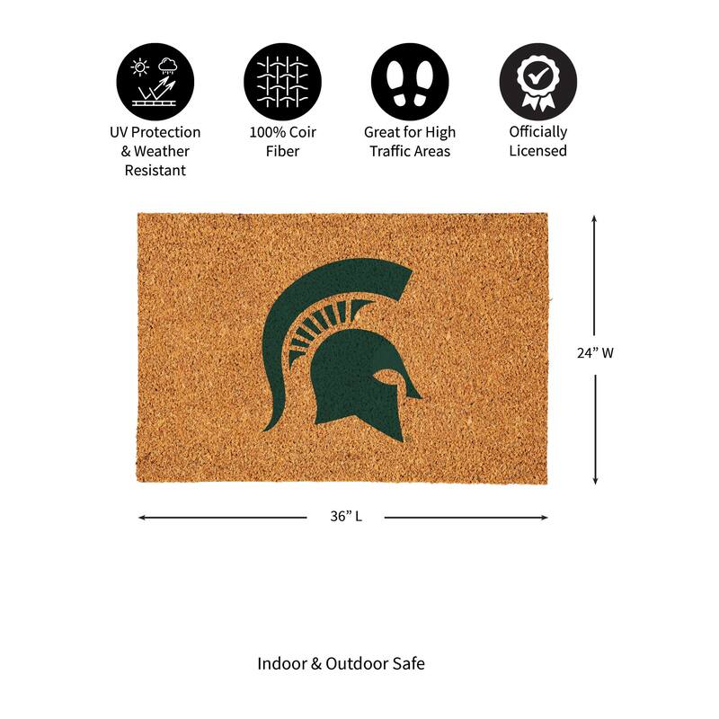 Michigan State University Full Color Indoor/Outdoor Coir Mat