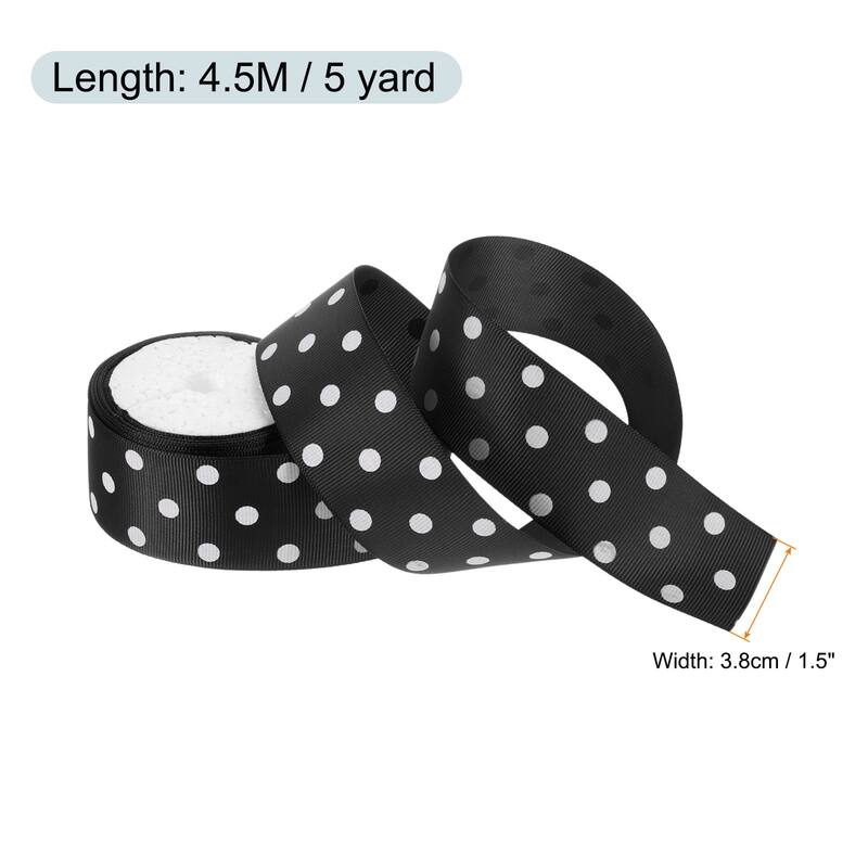Grosgrain Ribbons with Dots Ribbon Bow Decoration