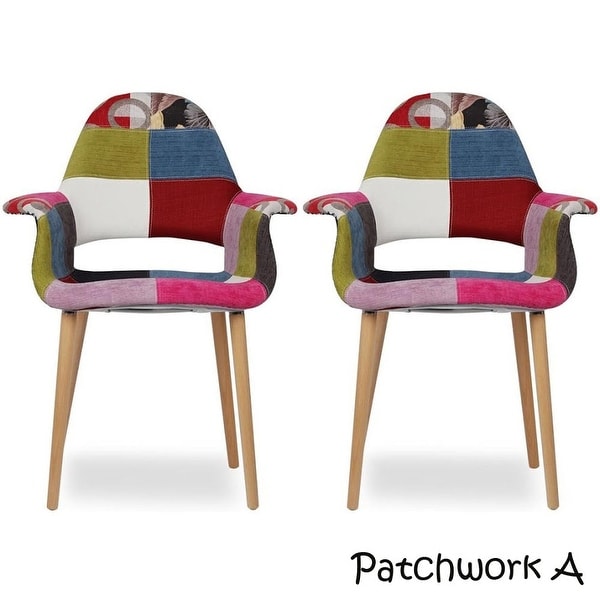 patchwork fabric armchair