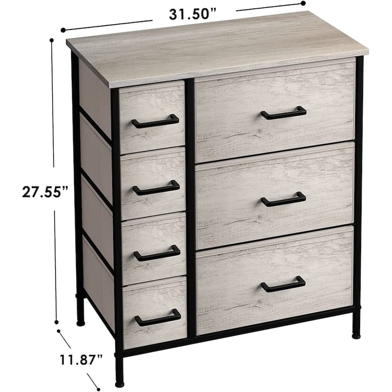 Dresser w/ 7 Drawers - Furniture Storage Tower Unit for Home, Bedroom