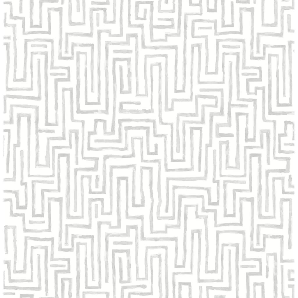 A-Street Prints Ramble Grey Geometric Wallpaper