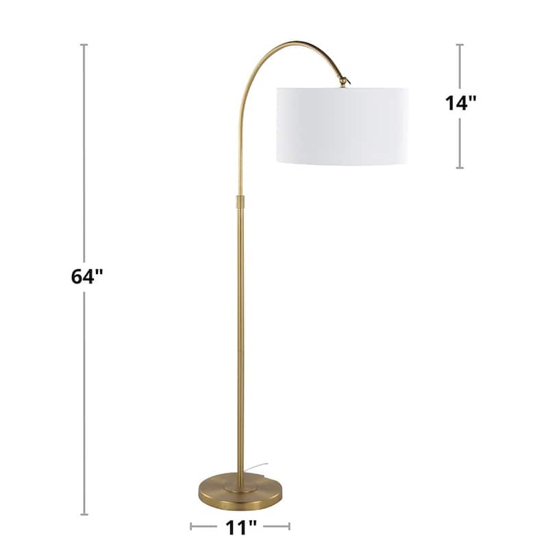 Silver Orchid Isa 63" Metal Reader Floor Lamp