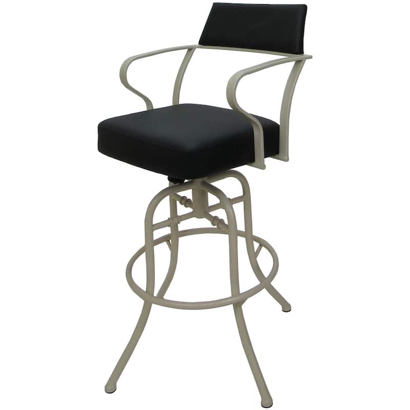 Carolina Black Swivel Tilt Counter 26" or Bar 30" Metal Bar Stool - White - Counter Height