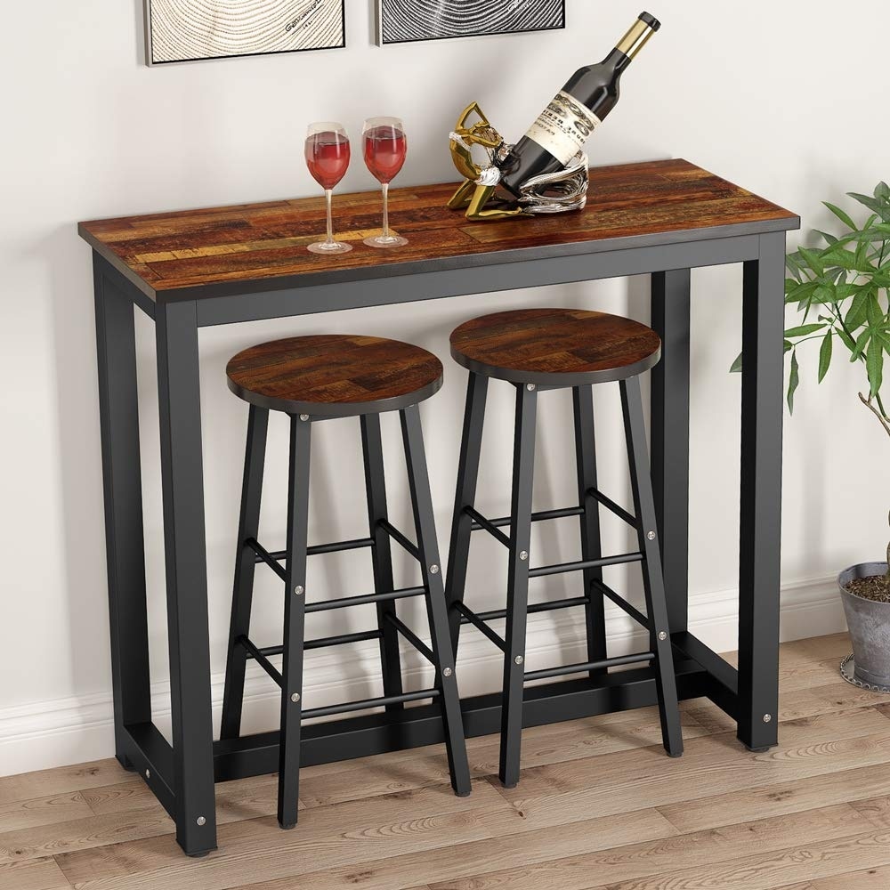 Wooden Bar Stool And Table Set