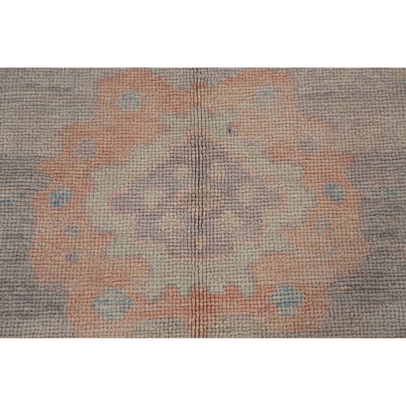 Hand Knotted Oriental 100% Wool Carpet Transitional All-Over Purples Oushak Area Rug - 11' 5'' X 9' 0''