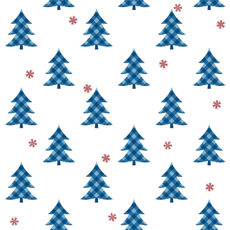 NextWall Plaid Pines Peel and Stick Wallpaper