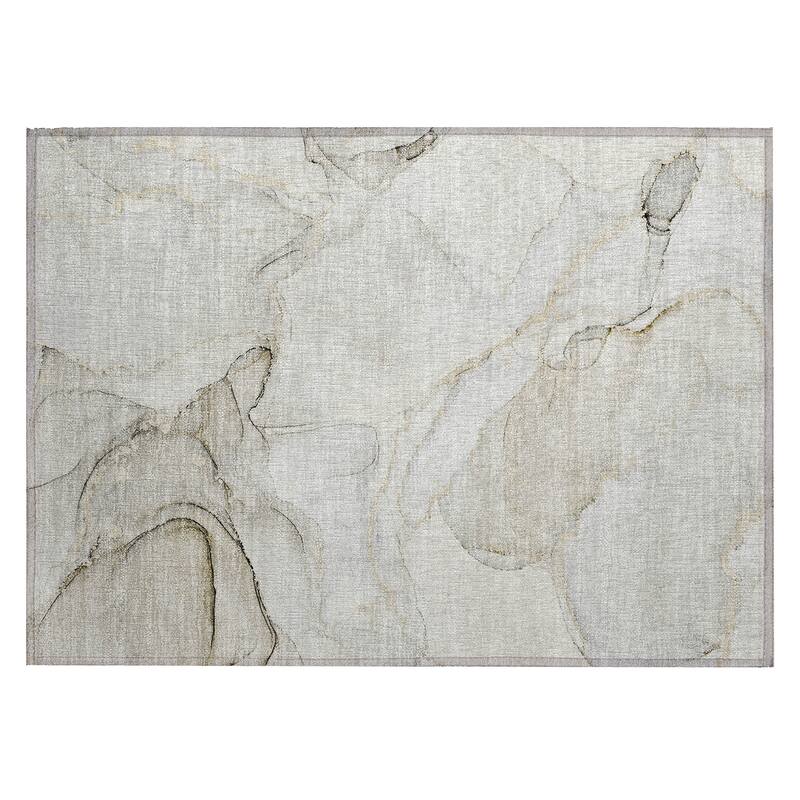 Rami Graceful Floral Weather Resistant Classic Meets Modern Outdoor Rug