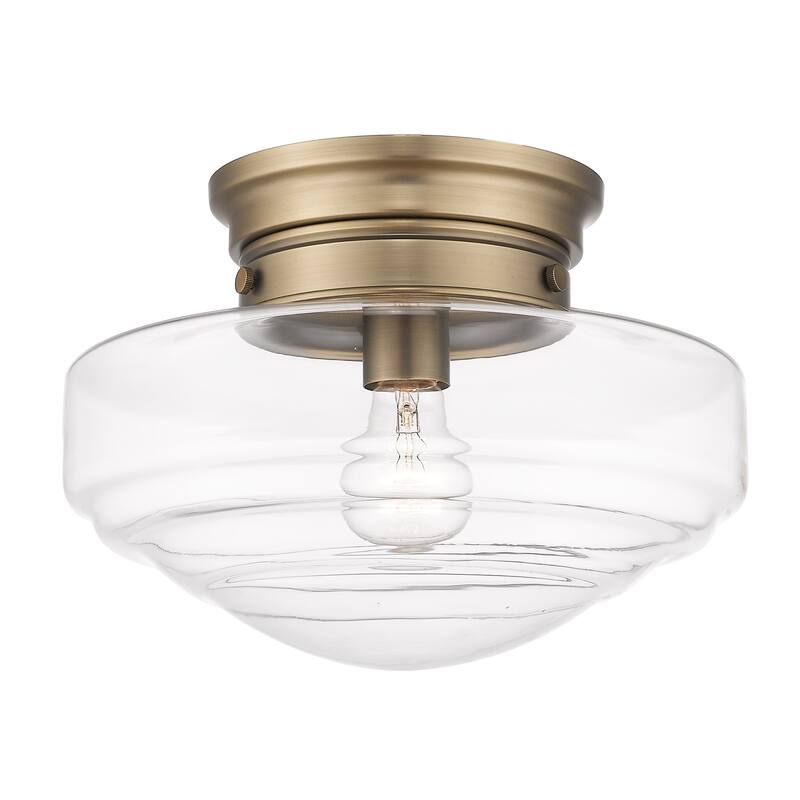Ingalls Semi-Flush - Modern Brass with Clear Glass