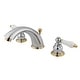 preview thumbnail 9 of 8, Victorian Widespread Bathroom Faucet with Retail Pop-Up in Polished Chrome Polished Chrome/Polished Brass