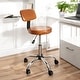 preview thumbnail 32 of 54, Adjustable Rolling Work Stool with Faux Leather Seat and Foldable Footrest, Versatile Stool for Home Office, Vanity,