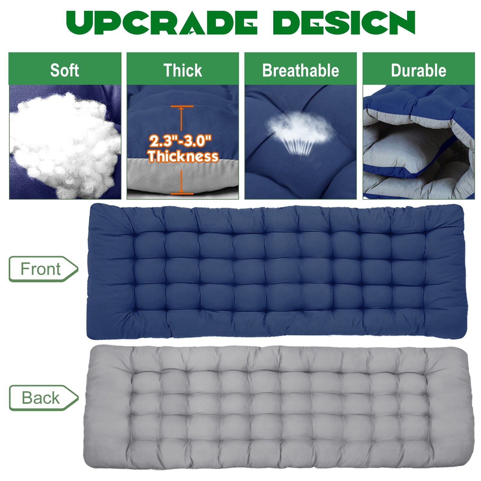 DoCred Portable Folding camping Bed with Mattress Guest Cot Bed 2PCS 75 Grey 3