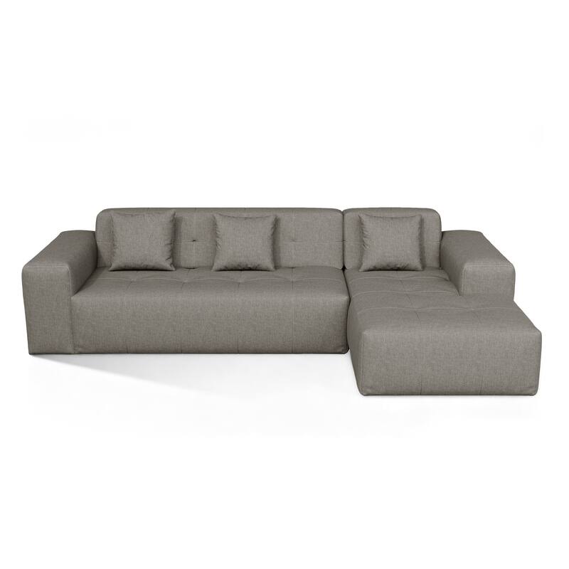 Casual Outdoor Oversized Sectional Sofa Loveseat Chaise Set