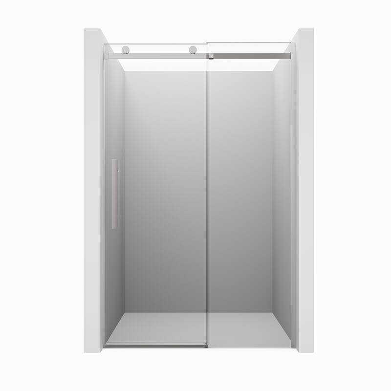 CASAINC 48 in. W x 76 in. H Sliding Frameless Shower Door with SGCC Certification