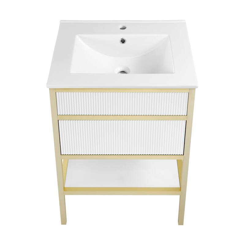Swiss Madison SM-BV901 Cache 24" Free Standing Single Basin Vanity Set