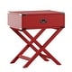 preview thumbnail 32 of 48, Kenton X Base Wood Accent Campaign Table by iNSPIRE Q Bold Red