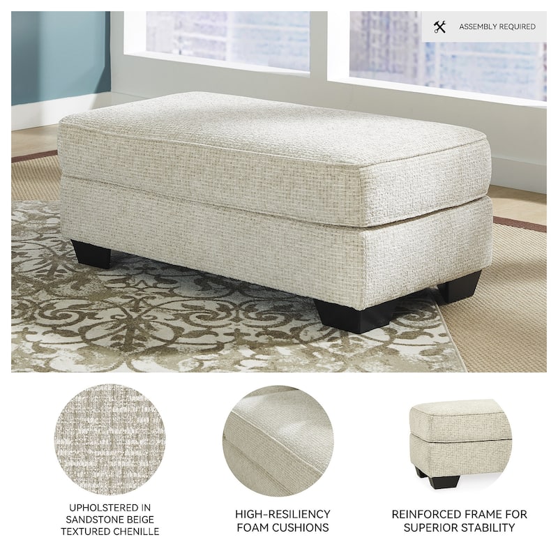 Signature Design by Ashley Monaghan Beige Ottoman