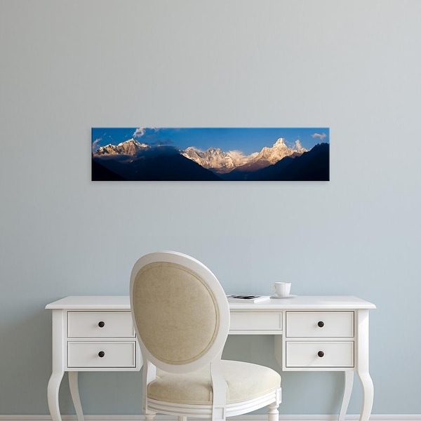 Easy Art Prints Panoramic Images's 'Snowcapped mountains, Mt Everest, Ama Dablam, Khumbu, Himalayas, Nepal' Canvas Art