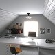 preview thumbnail 2 of 4, Huntley Oil Rubbed Bronze Farmhouse Semi Flush Mount Ceiling Light with Clear Glass - 12-in W x 11.75-in H x 12-in D