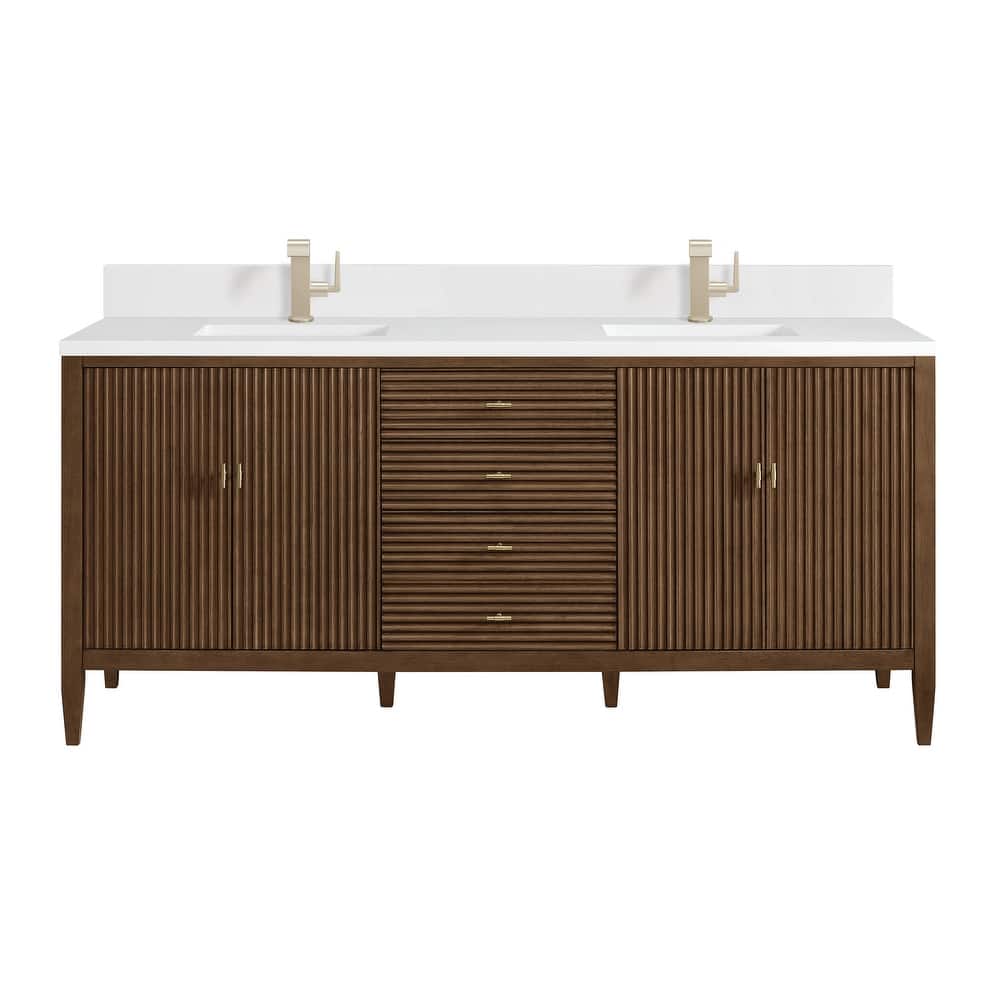 James Martin Vanities 485-V72-1WZ Myrrin 72" Double Basin Wood Vanity