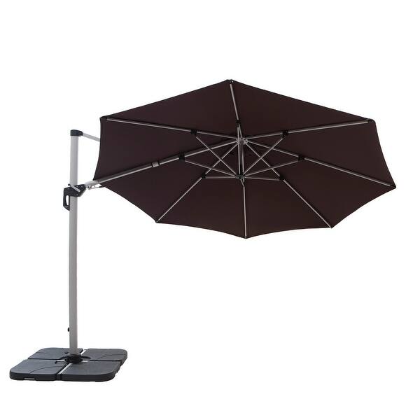 Shop Black Friday Deals On Naple 11 Heavy Duty Cantilever Patio Umbrella Overstock 31688428 Coffee