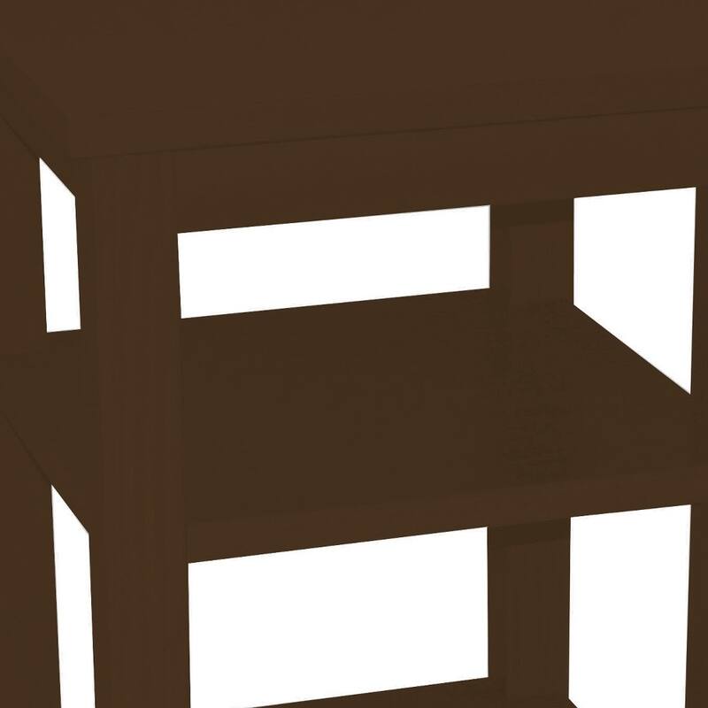 HomeRoots 28" Dark Brown Solid Wood Nightstand