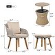 preview thumbnail 8 of 18, 5 Pieces Patio Furniture Chair Sets, Patio Conversation Set With Wicker Cool Bar Table,Ottomans,Outdoor Furniture Bistro Sets