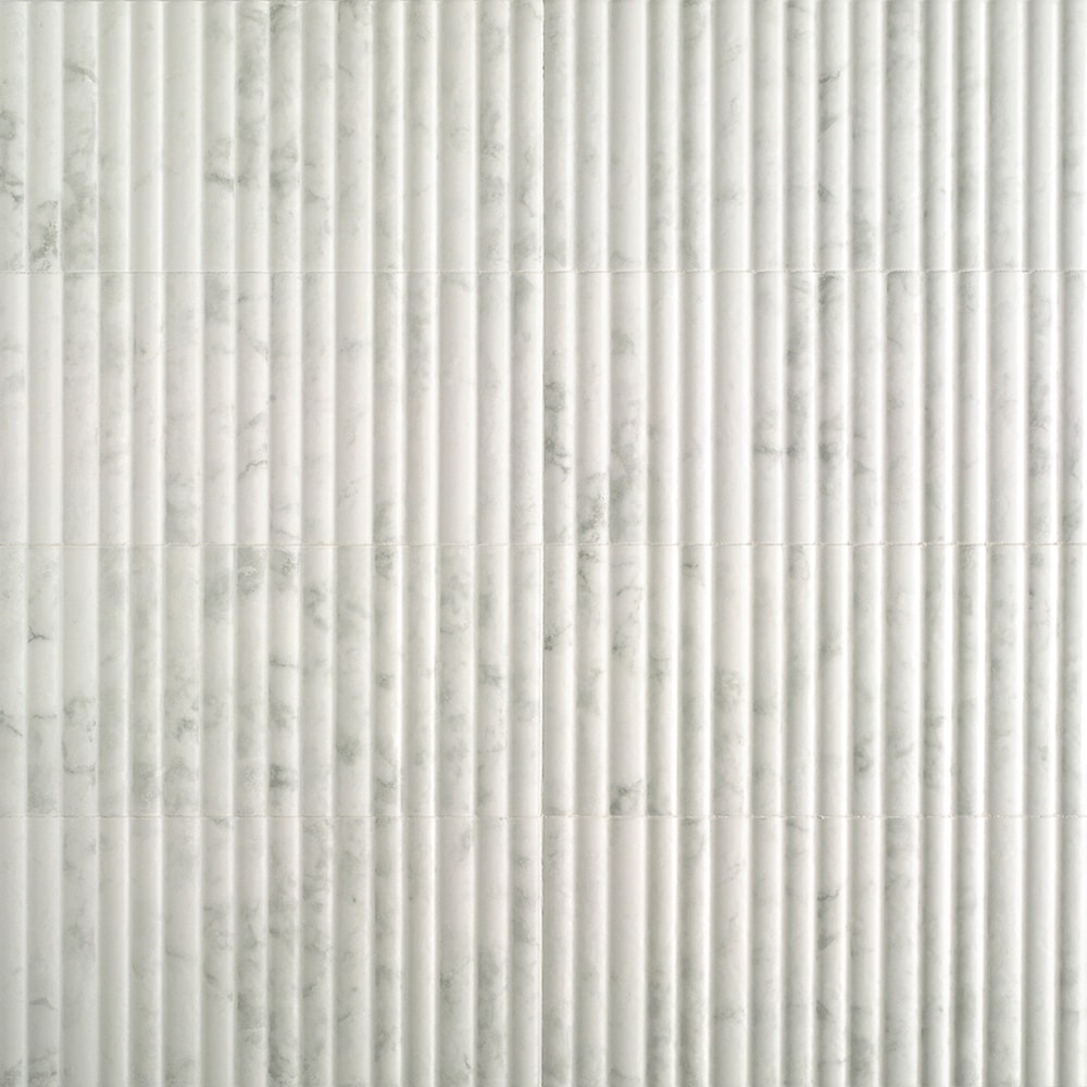 The Tile Life Oro Fluted 6 x 12 Satin Ceramic Wall Tile