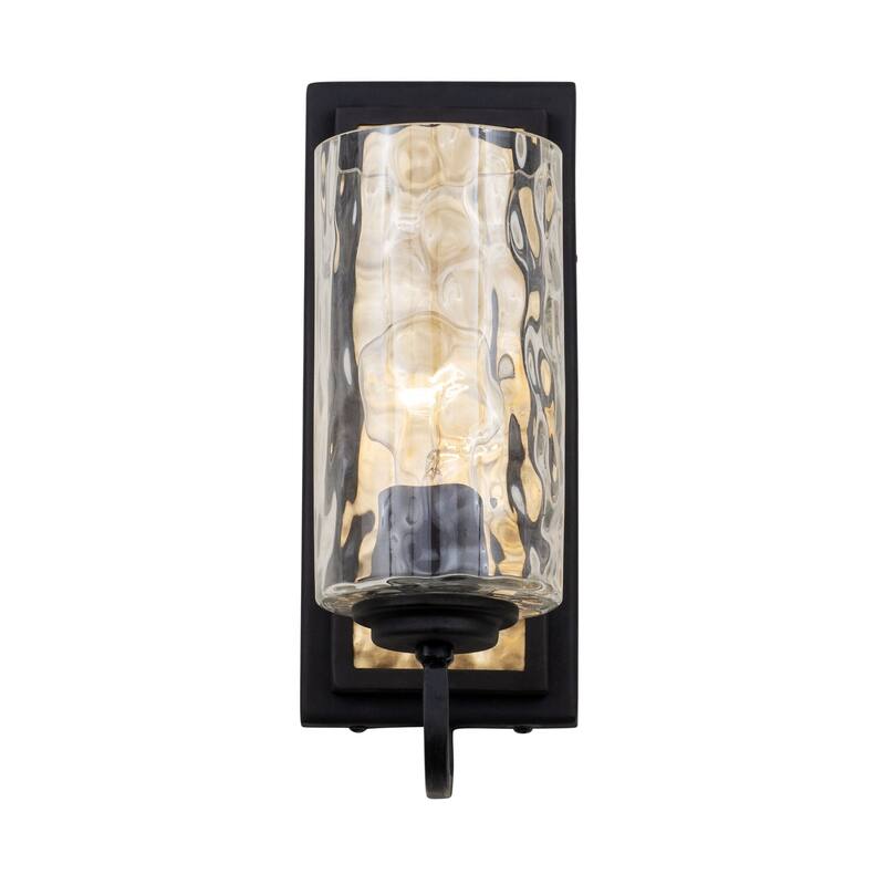 Hammer Time 1-Light Flush Glass Shaded Wall Sconce