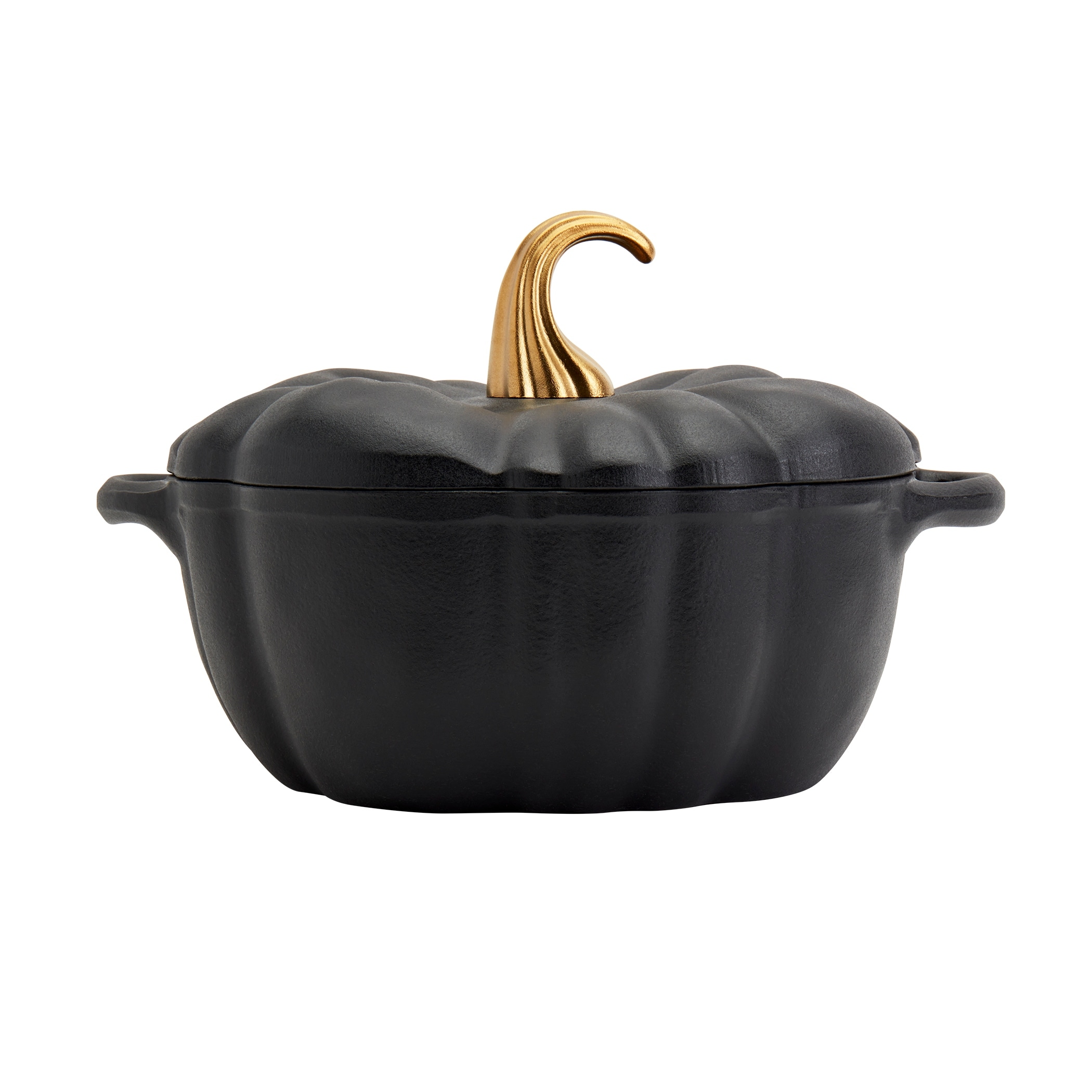 4Qt Enamel Cast Iron Dutch Oven - Black Pumpkin