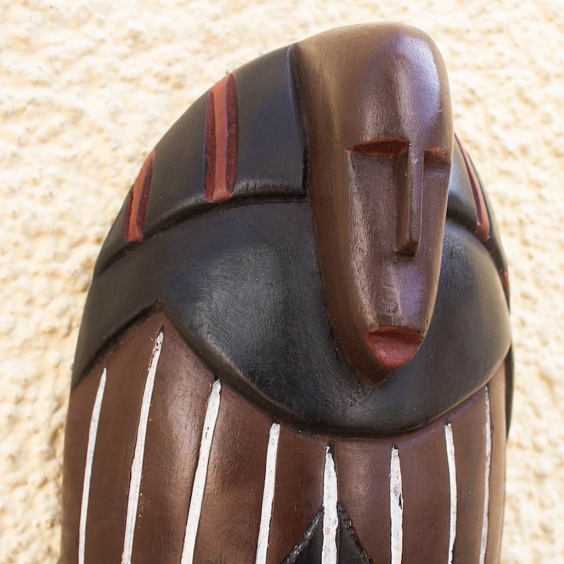 Novica Handmade Face To Face African Wood Mask