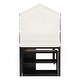 preview thumbnail 9 of 7, Twin Size Loft Bed with Rolling Cabinet, Shelf, Tent, Space-Saving Design