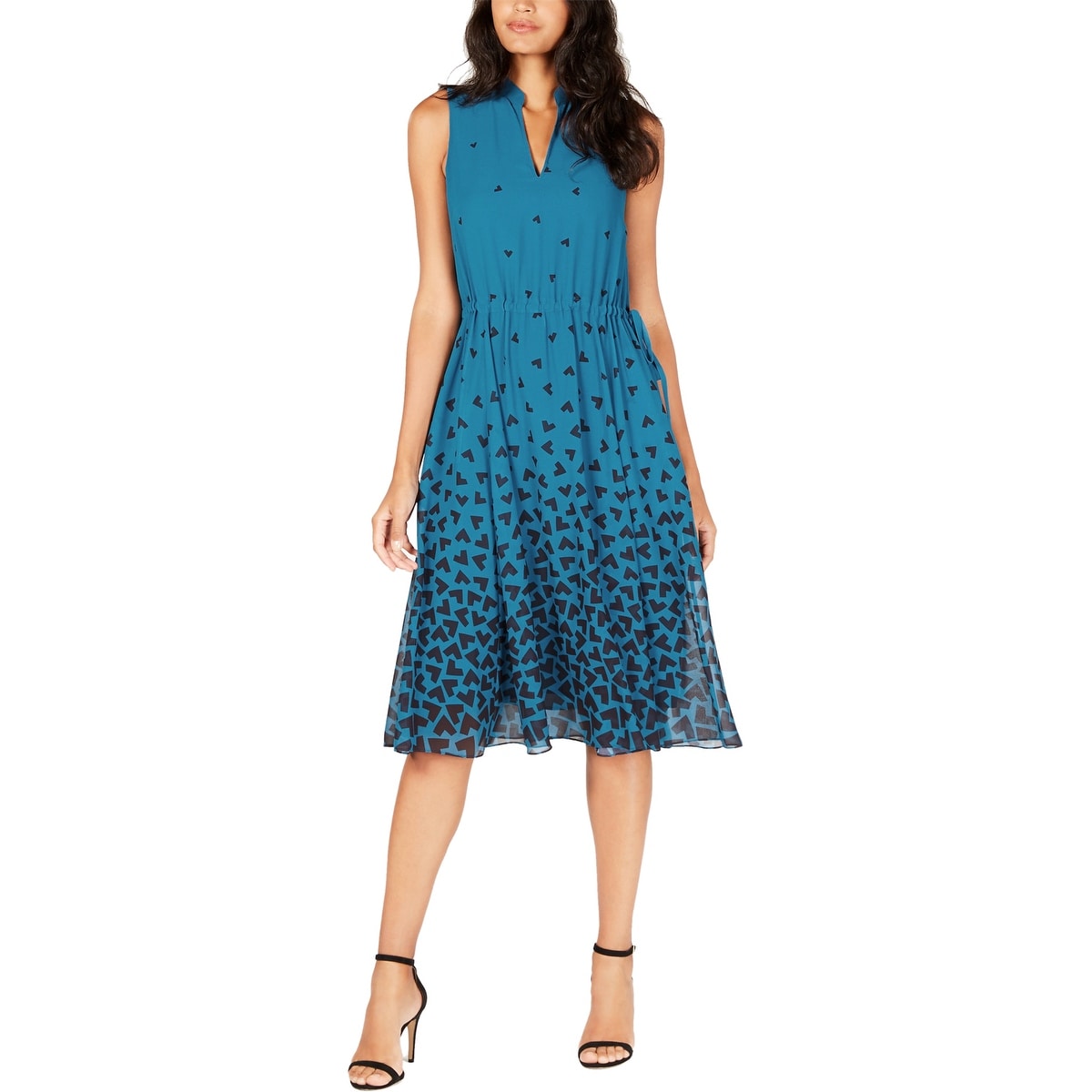 anne klein drawstring midi dress