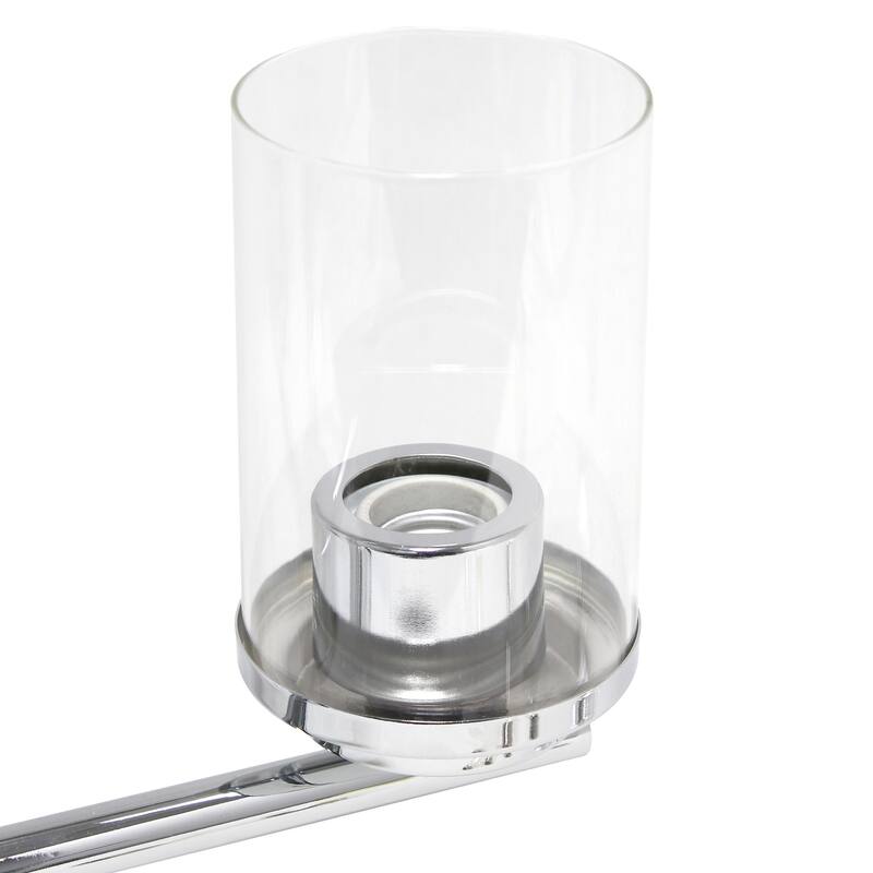 15" Industrial 3 Light Pendant Chandelier with Chrome Finish and Clear Glass Shade for Dining Room or Foyer Lighting - 63