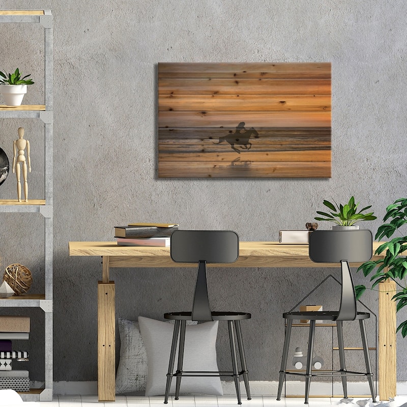 Sunkissed Horses IV Print On Wood by PHBurchett - Multi-Color