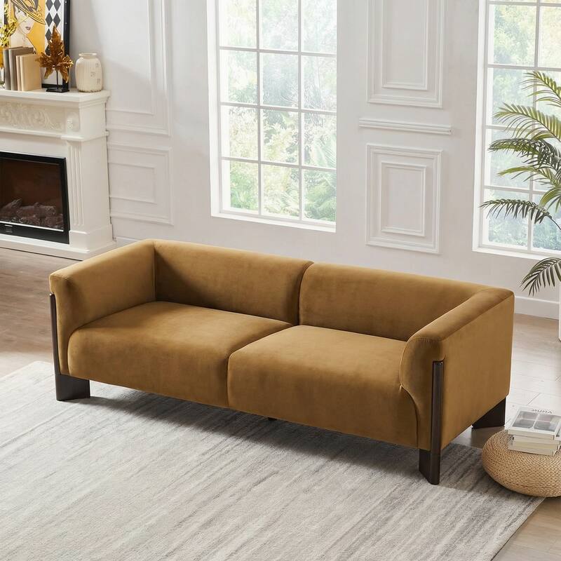 Modern Oversized Sofa Loveseat with Wood Legs