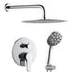 preview thumbnail 39 of 74, WOWOW Wall Mount 9-Spray Shower Faucet with Handshower 12" - Polished Chrome