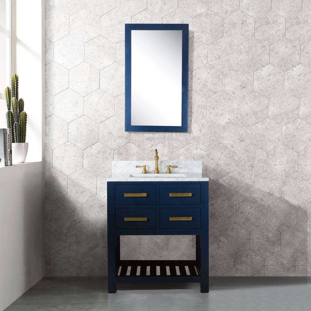 Monarch Blue 24-inch Single Sink Bathroom Vanity From The Madalyn Collection